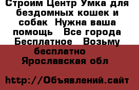 Строим Центр Умка для бездомных кошек и собак! Нужна ваша помощь - Все города Бесплатное » Возьму бесплатно   . Ярославская обл.